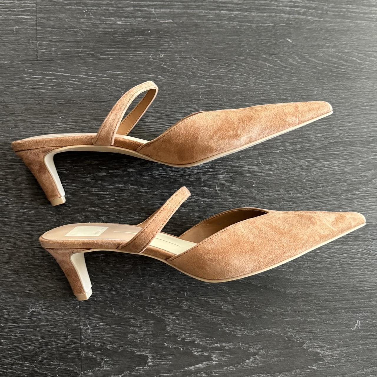 brand new dolce vita kitten heels suede nude beige... - Depop