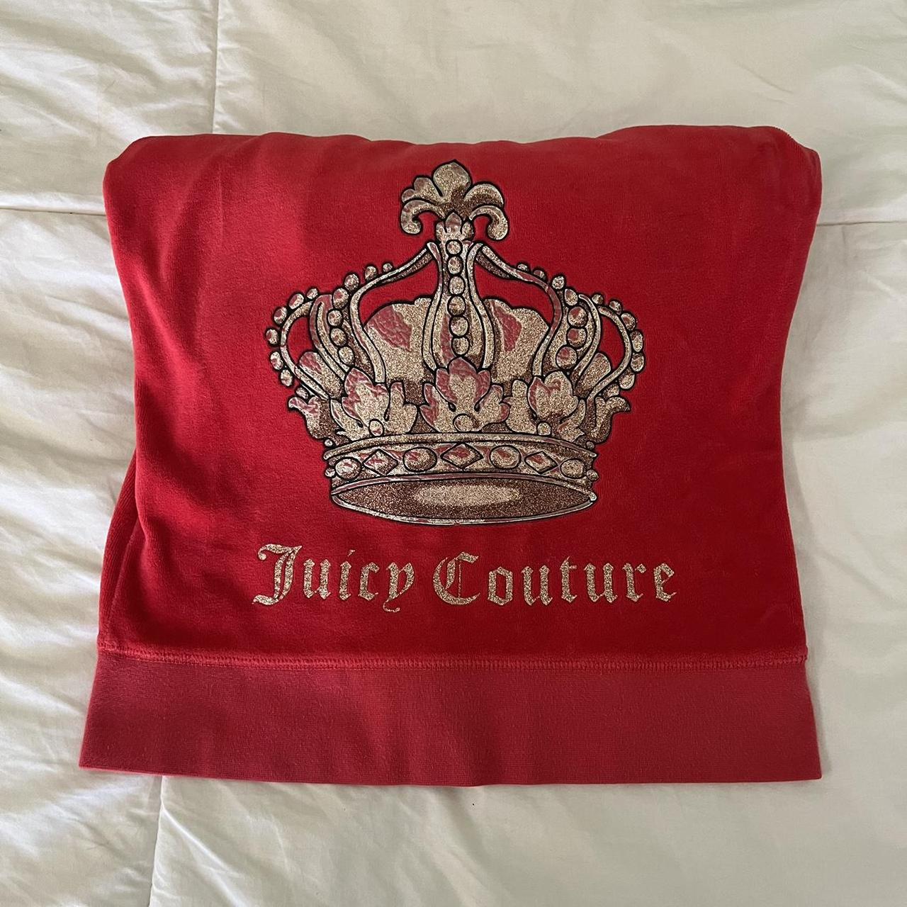Juicy Couture Women's Red and Gold Jacket Depop
