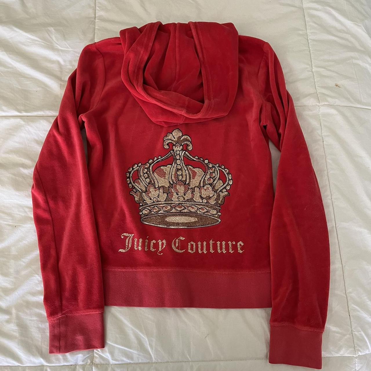 Juicy Couture Women's Red and Gold Jacket | Depop