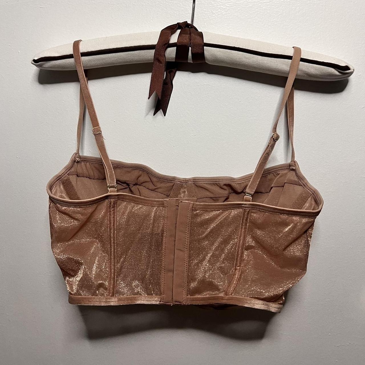 Skims Women's Tan Corset Depop