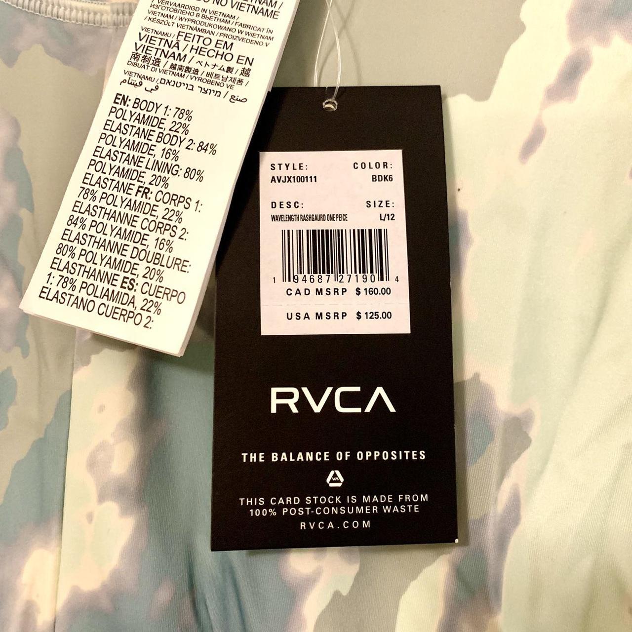 RVCA Wavelength Rashguard one-piece bathing suit in... - Depop