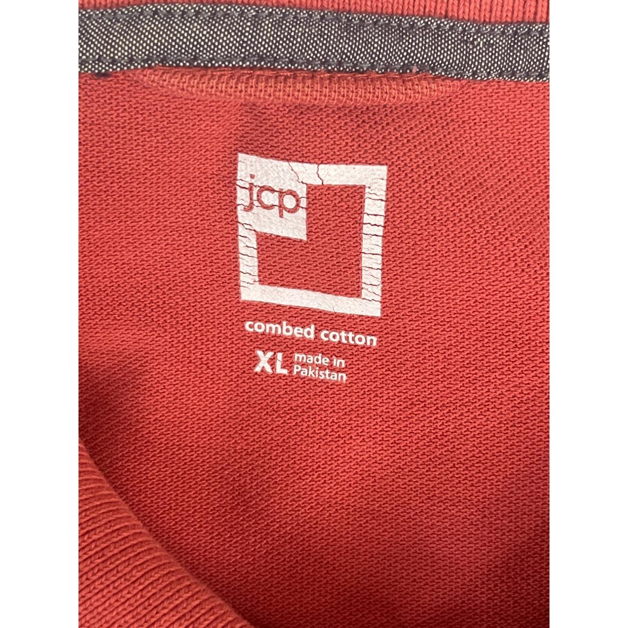 JCP JCPenney Men's Polo Shirt XL Red 100% Combed... - Depop