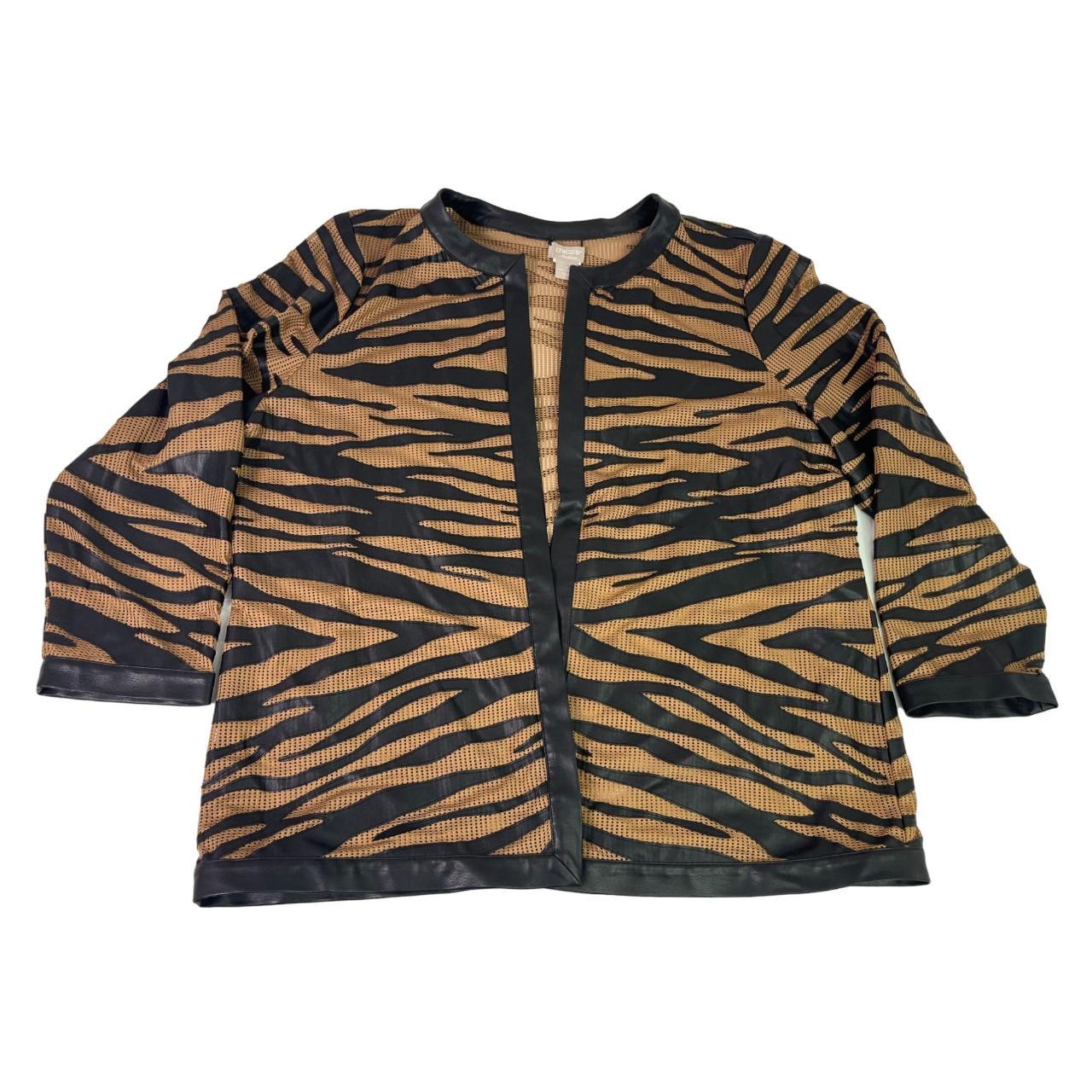 CHICO'S Striped & Animal Print deals Jacket