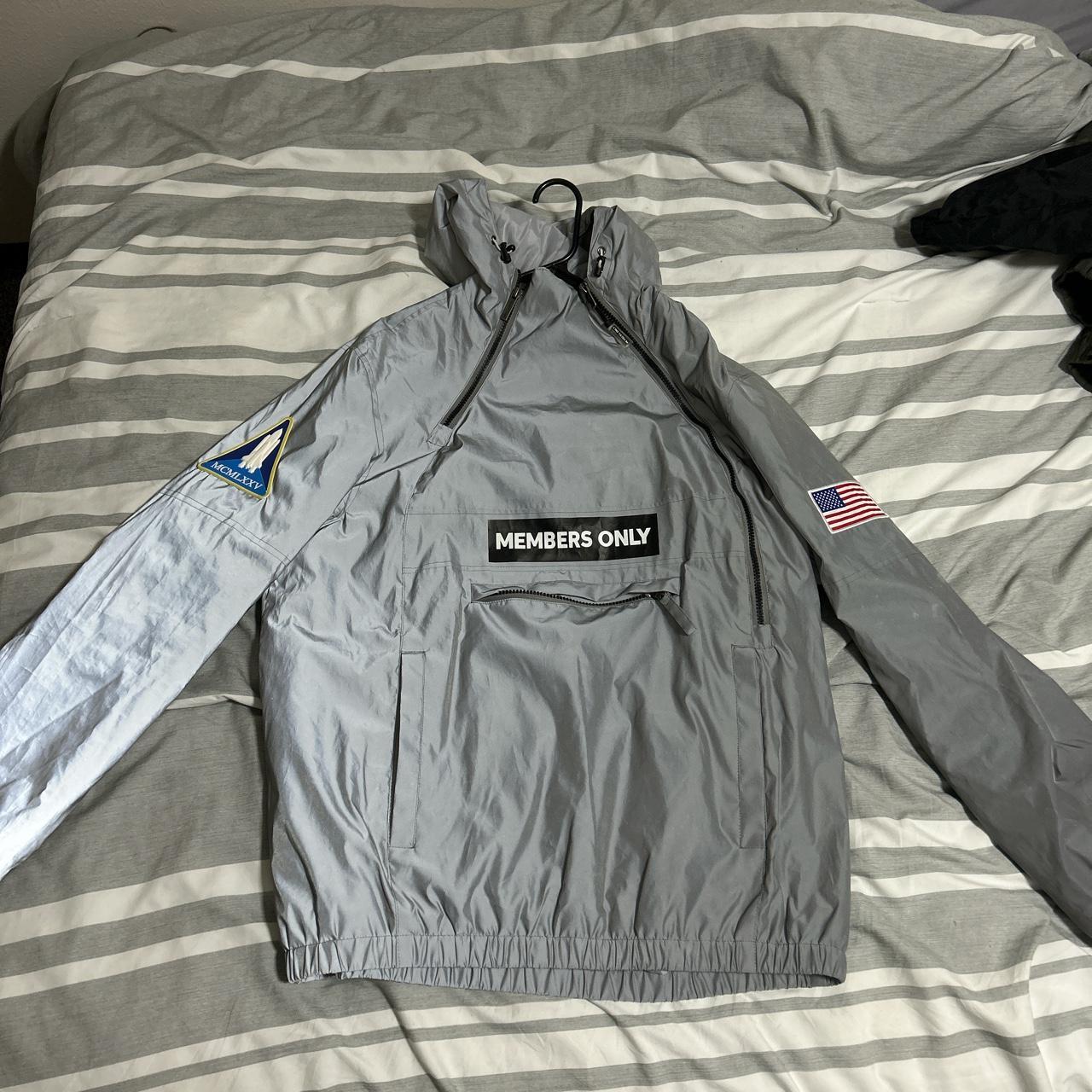 Members only on sale silver grey jacket