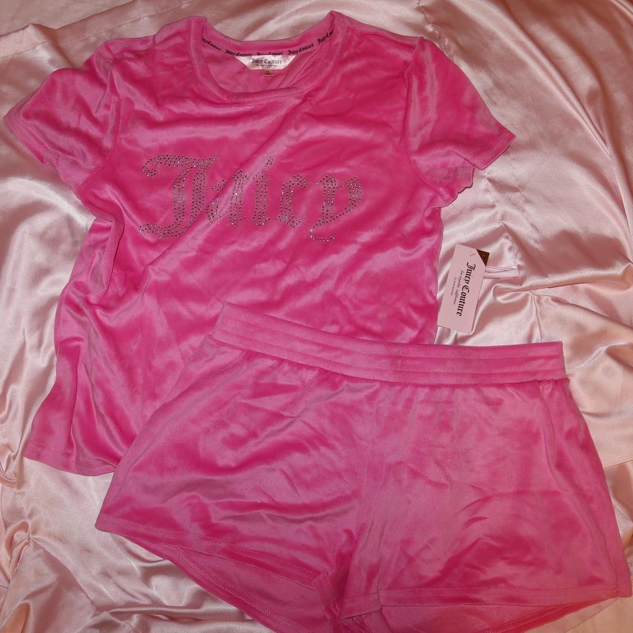 juicy couture velour pajama set with sparkle