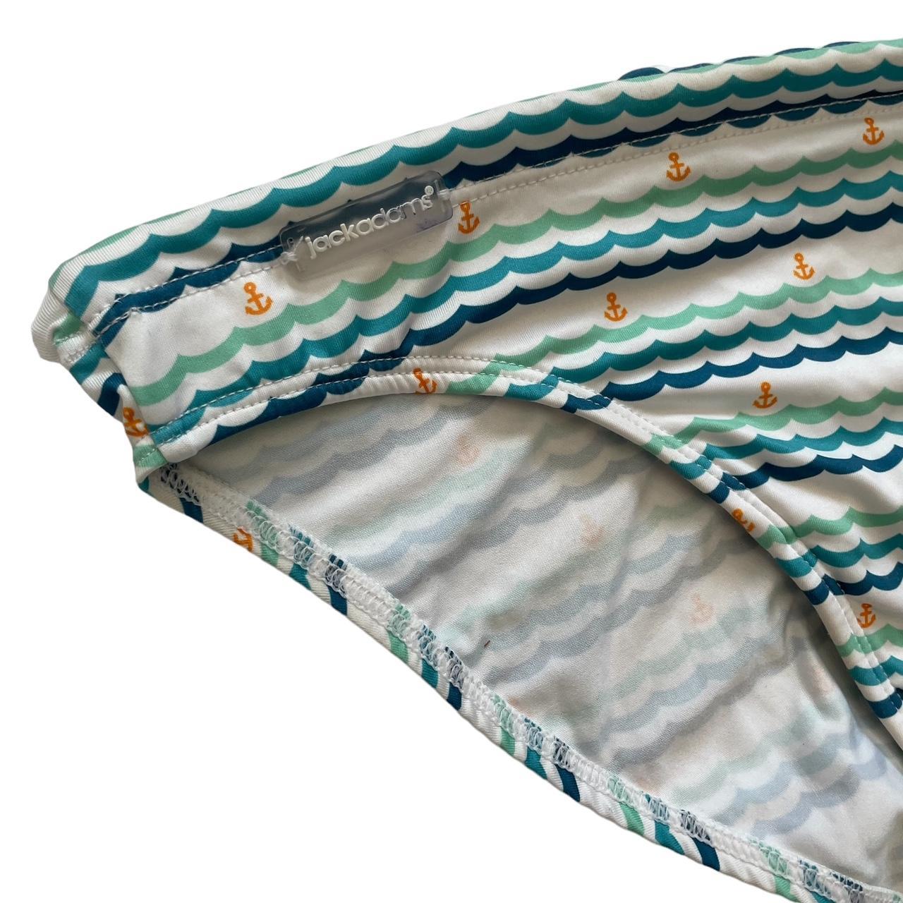 Men's White and Blue Swimsuit-one-piece (3)