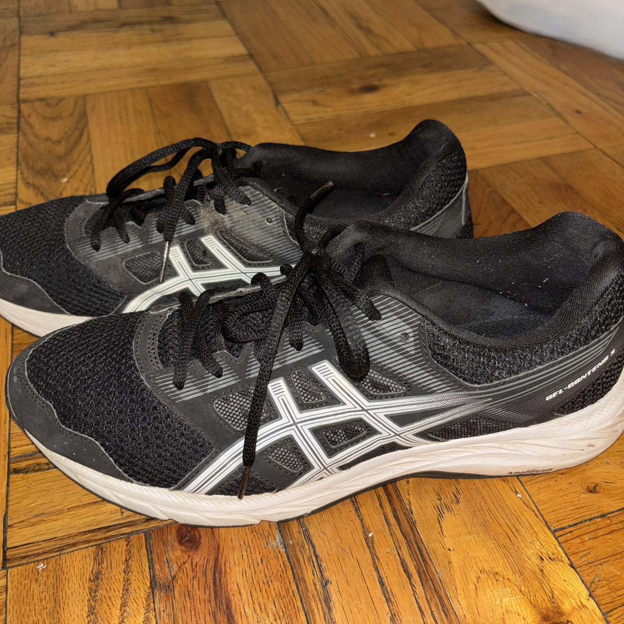 mens black asics running shoes