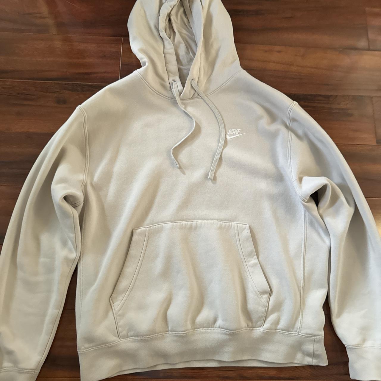 mens cream nike hoodie