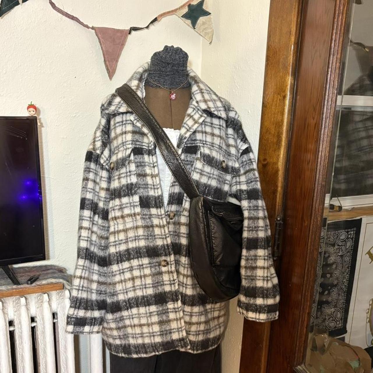 Universal Thread Women's Shacket Jacket - Grey/Bl… - image 1