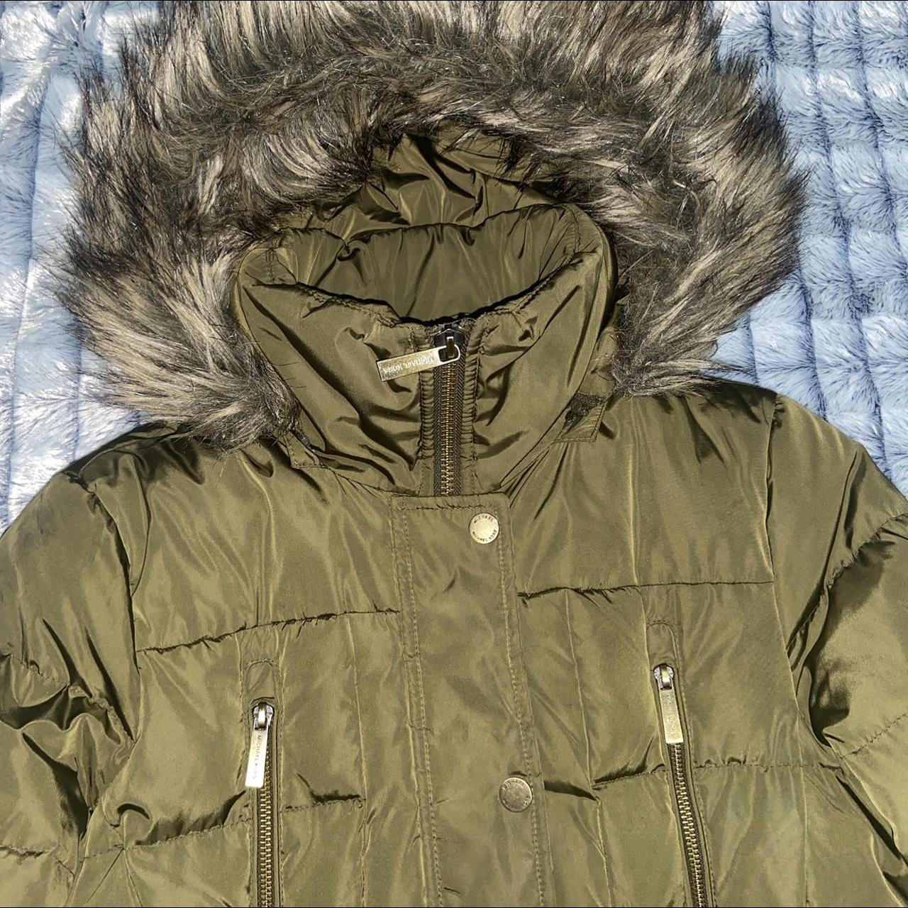 Michael kors puffer on sale coat with fur hood