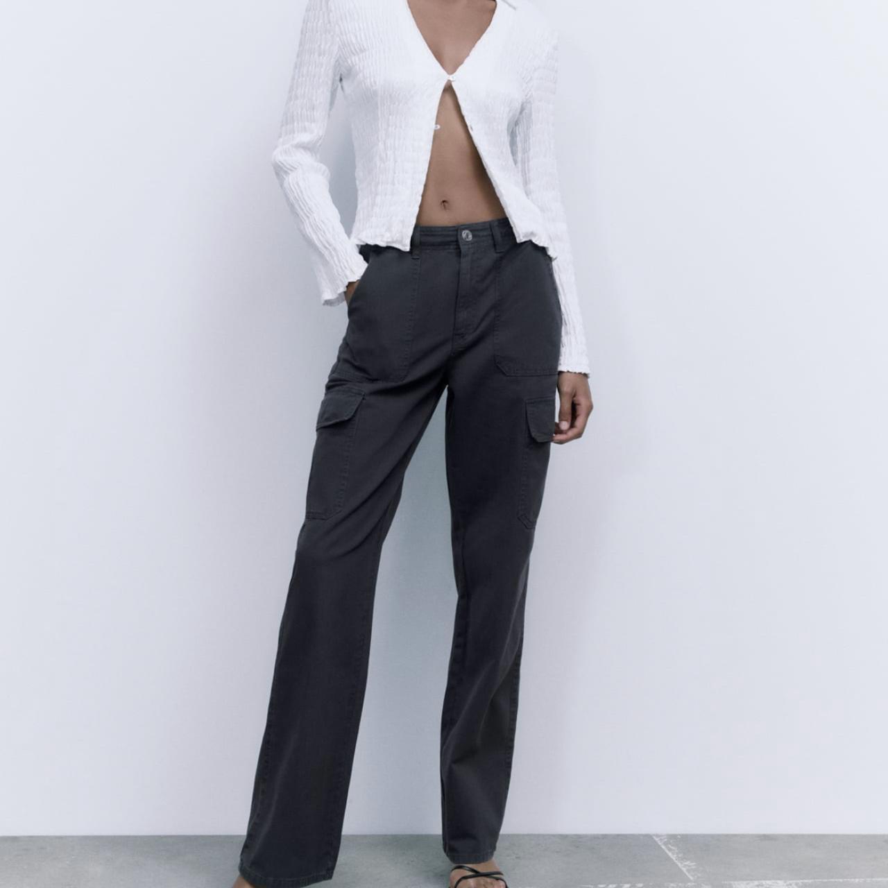 Zara Women's Black Trousers | Depop