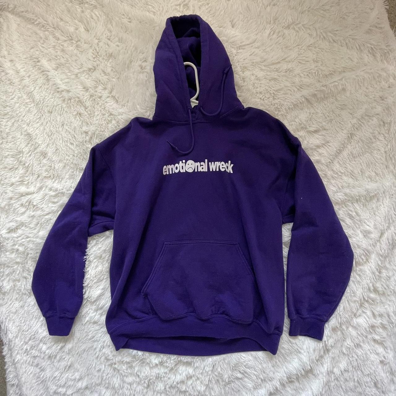 Emotional wreck hoodie Unknown size, fits like... - Depop