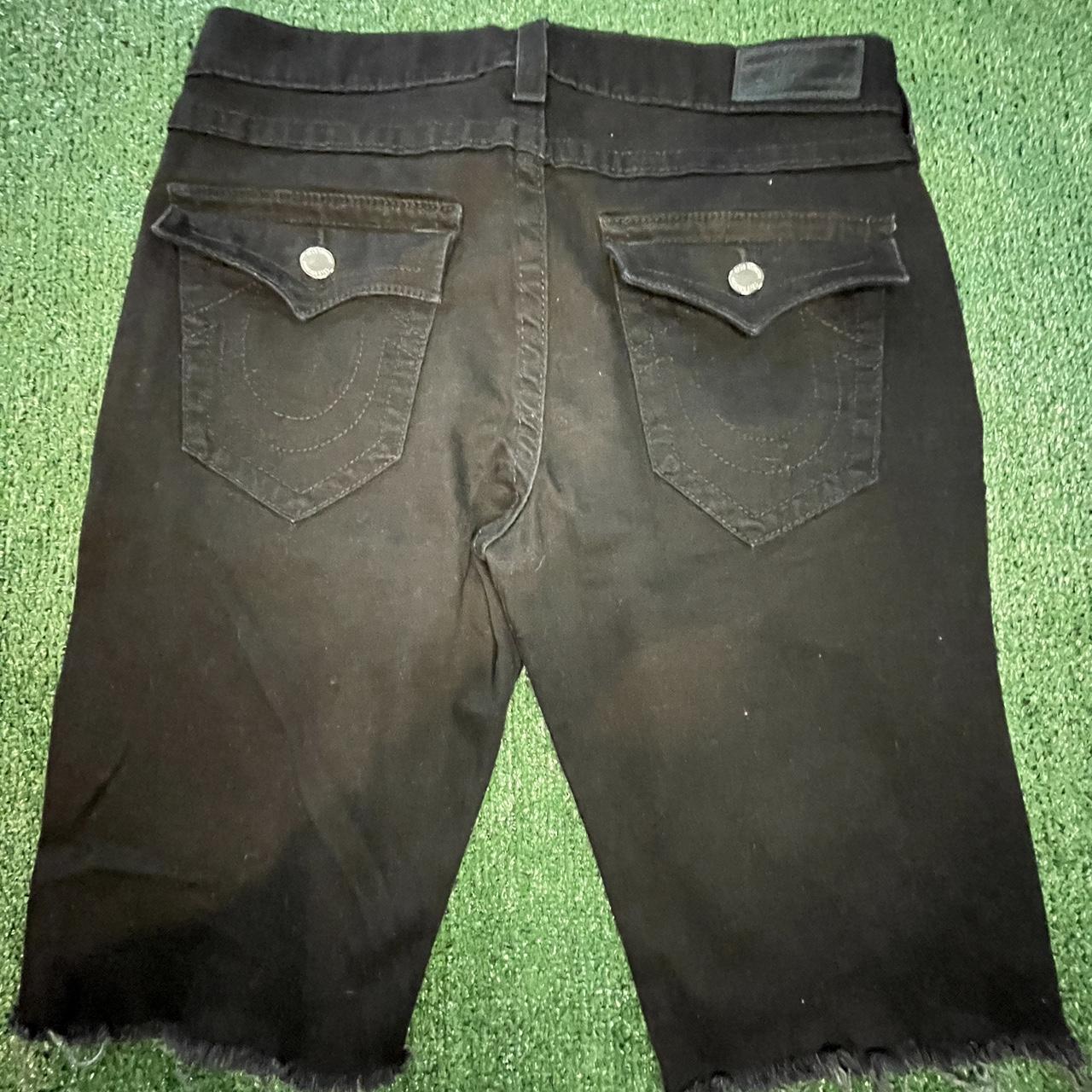 True Religion Men's Black Shorts | Depop