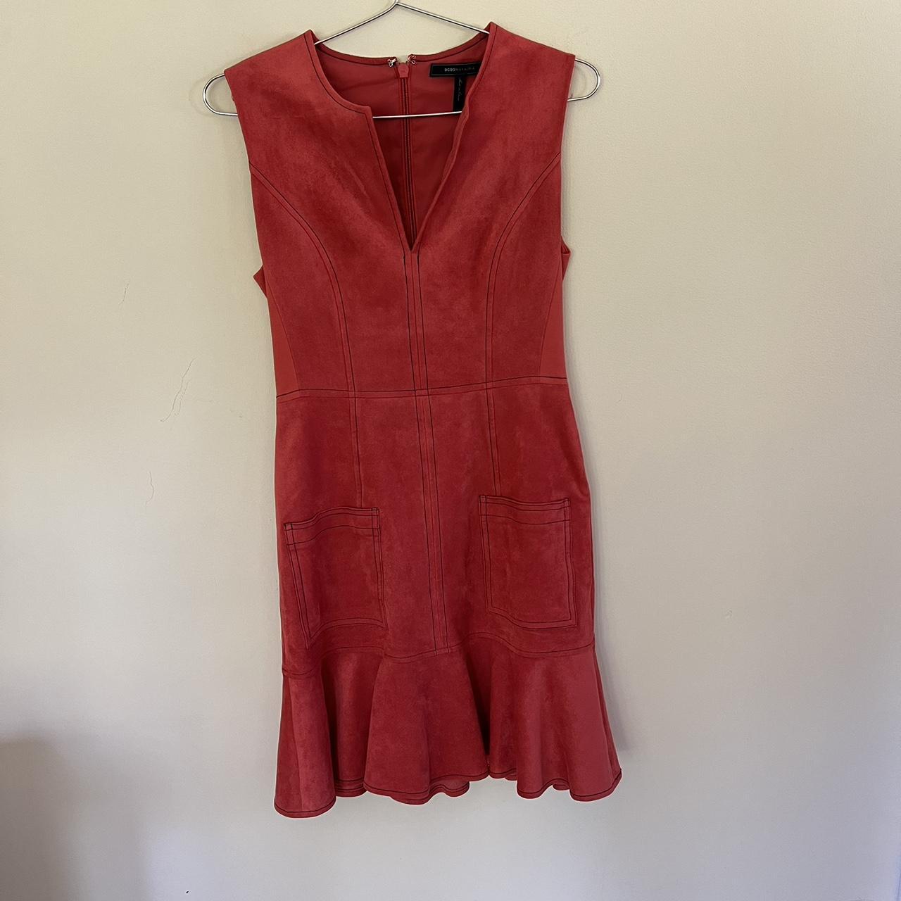 Bcbgmaxazria suede dress best sale