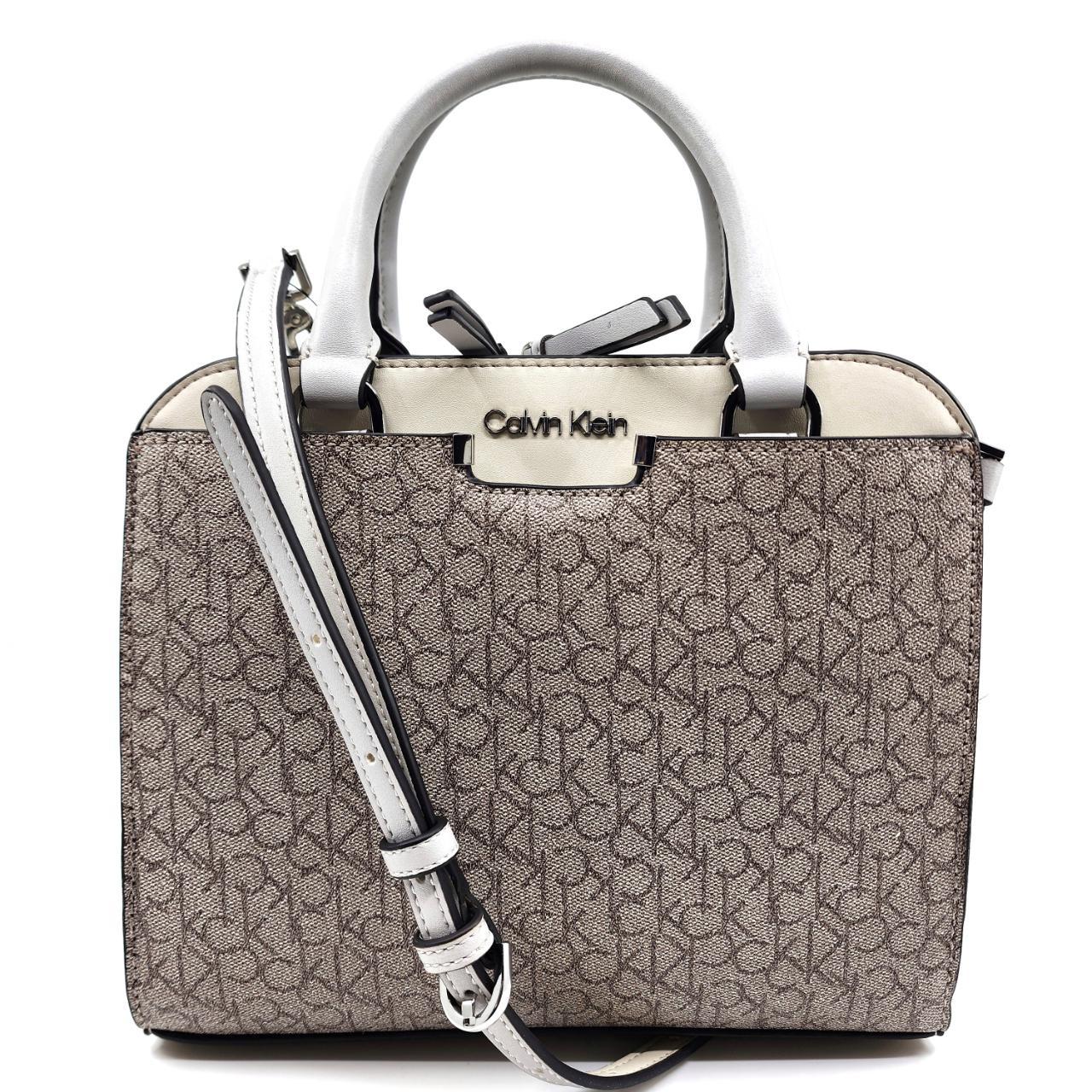 CALVIN KLEIN Danica Monogram Print Satchel Bag