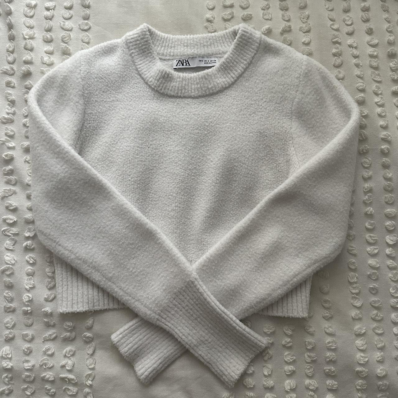 Zara Women's White Jumper Depop