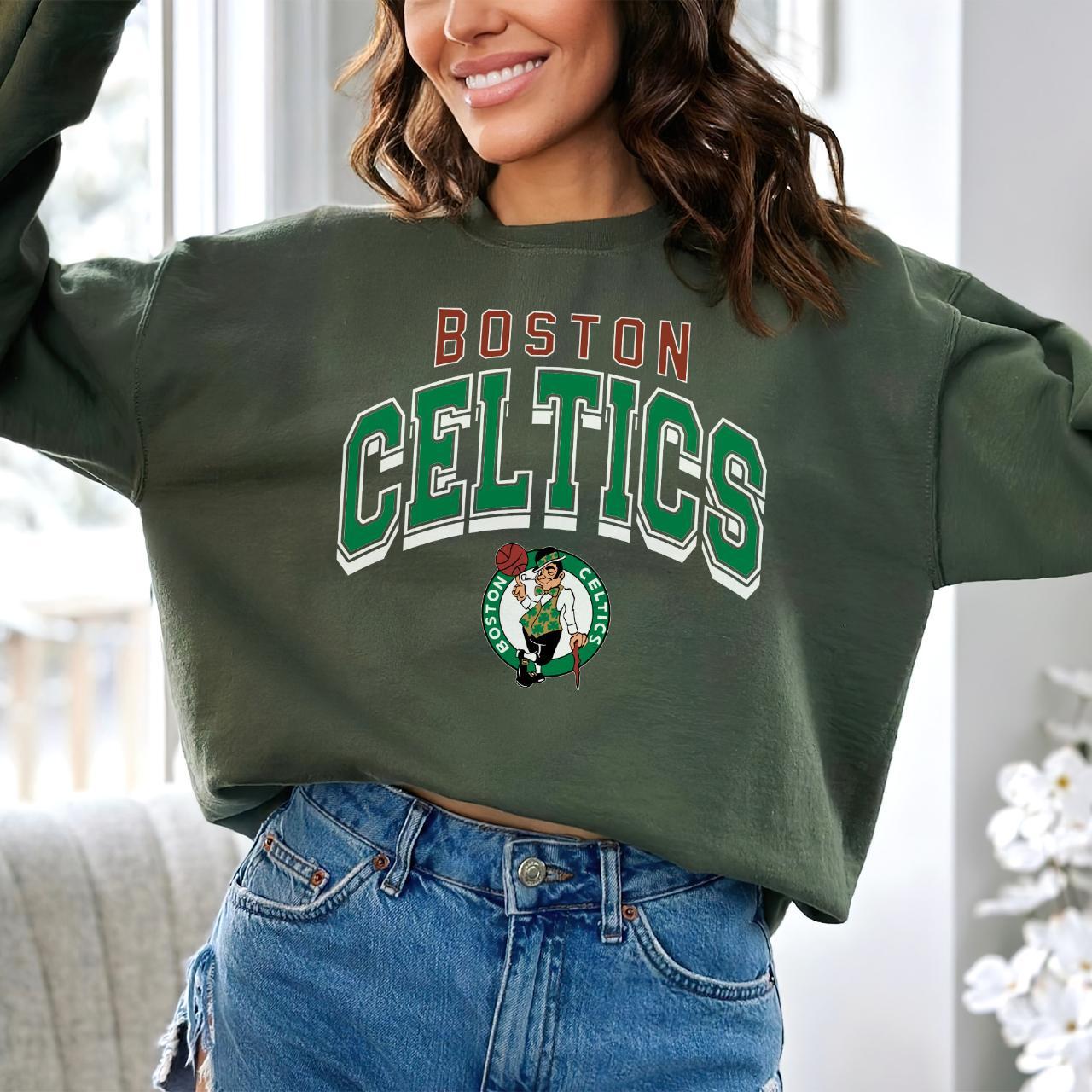 NBA Boston Celtics Crewneck Sweatshirt., Unisex Heavy