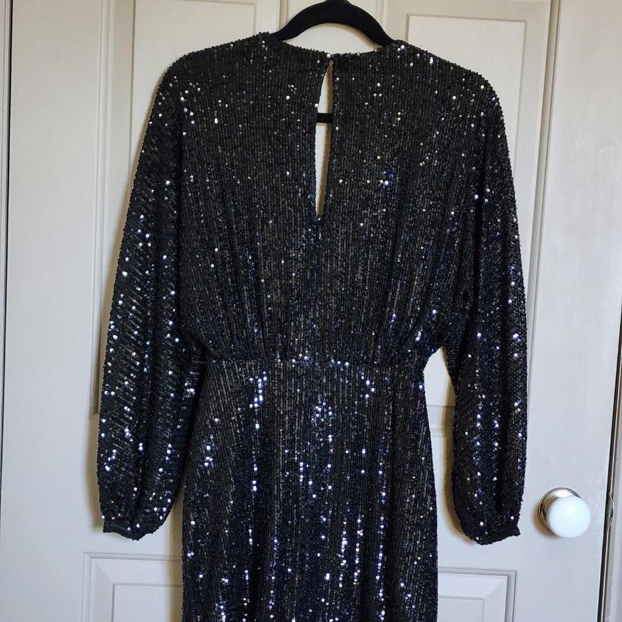 Witchery Black Sequin Mini Dress Never worn (BNWOT),... - Depop