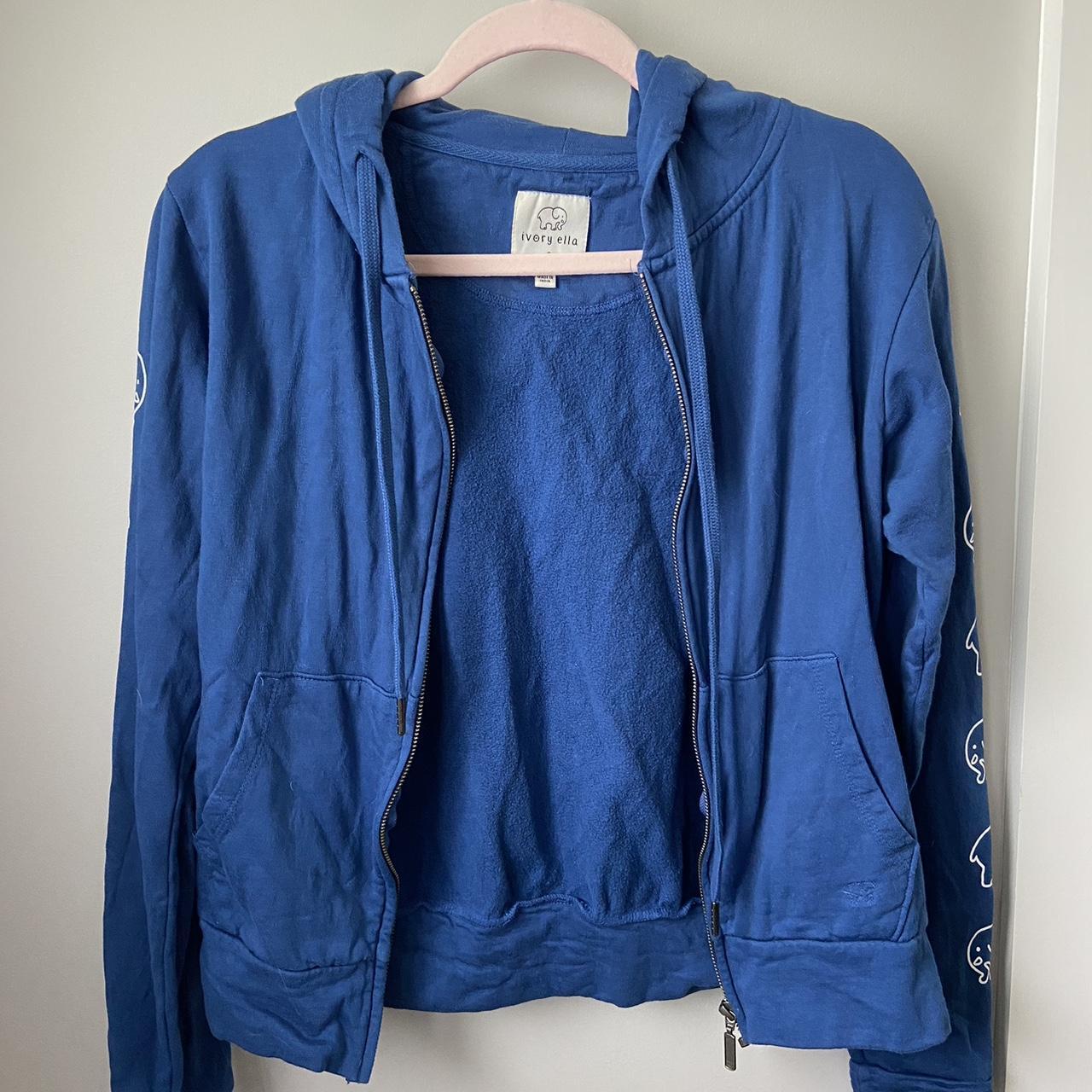 This is a blue Ivory Ella zip up jacket size small....