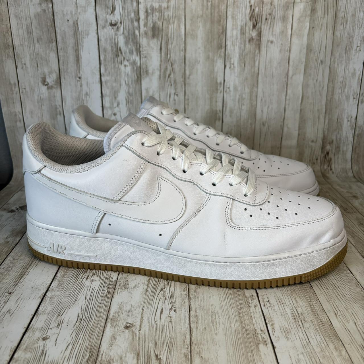 white air force ones brown bottom