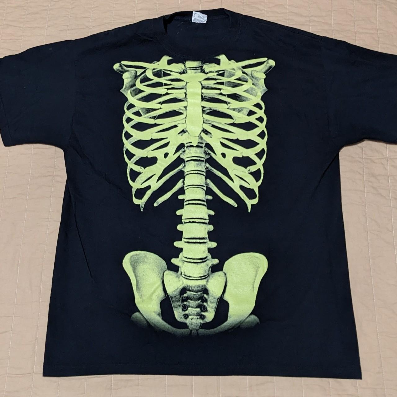 Glow In The Dark Skeleton T-shirt. Size large.... - Depop