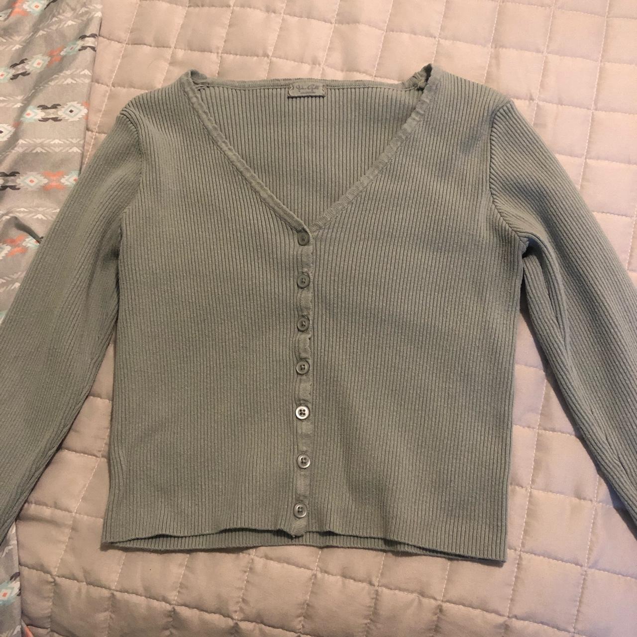 Brandy Melville Women's Green Jumper Depop