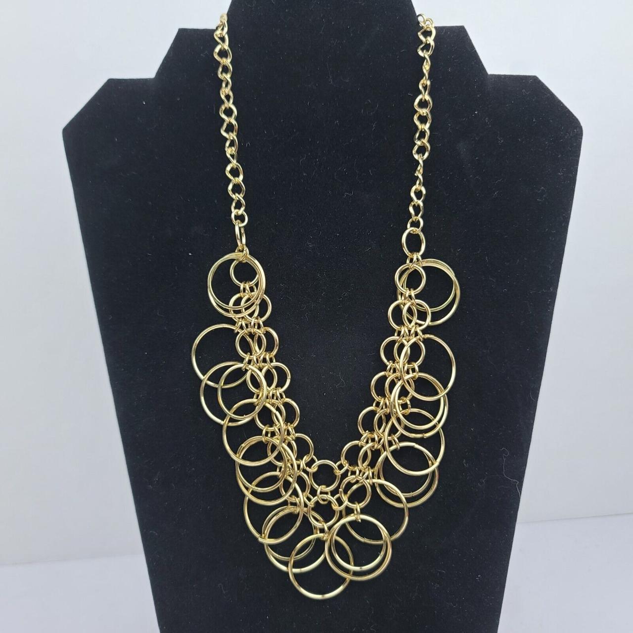 Vintage Gold Infinity Bubbles Concentric Circles... - Depop