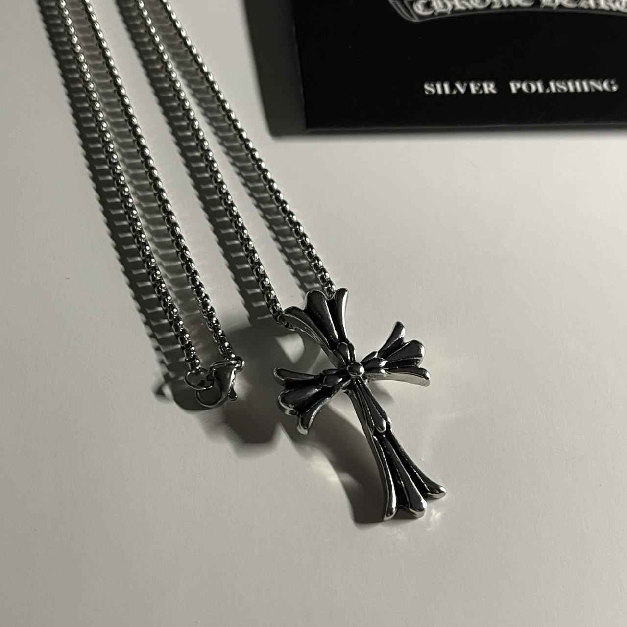 Double Cross Necklace High quality stainless... - Depop