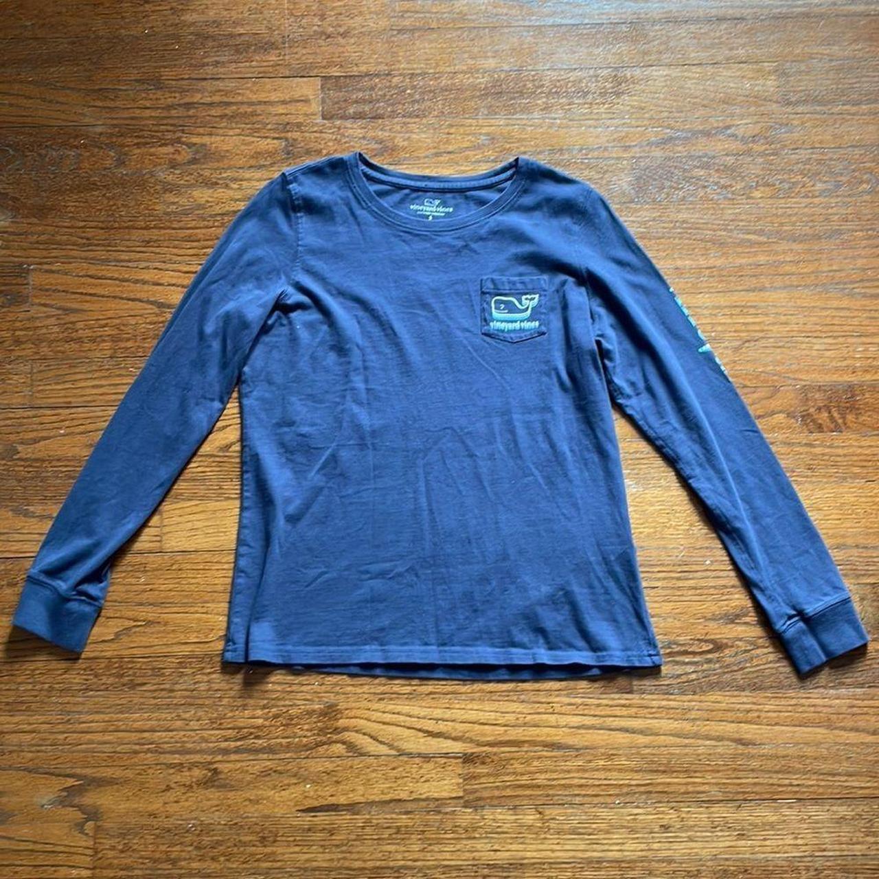 Martha's Vineyard Vines T Shirt Long Sleeve Blue - Depop