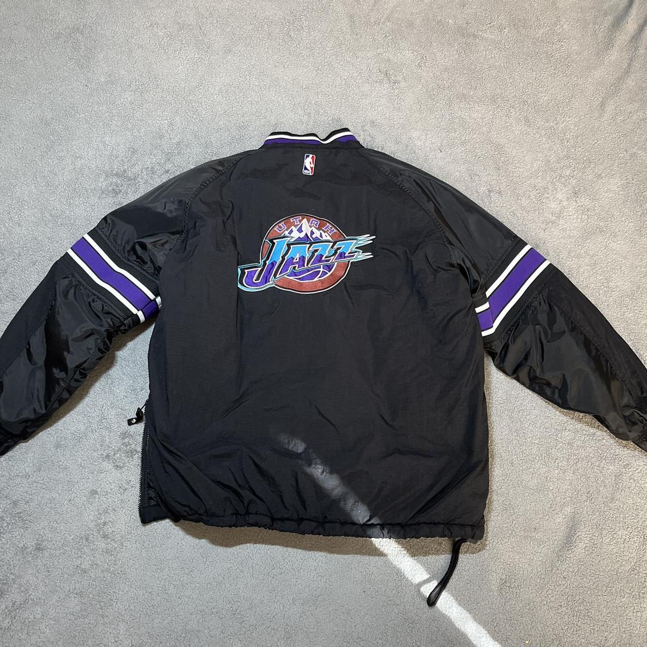 Vintage starter Utah Jazz NBA black and purple...