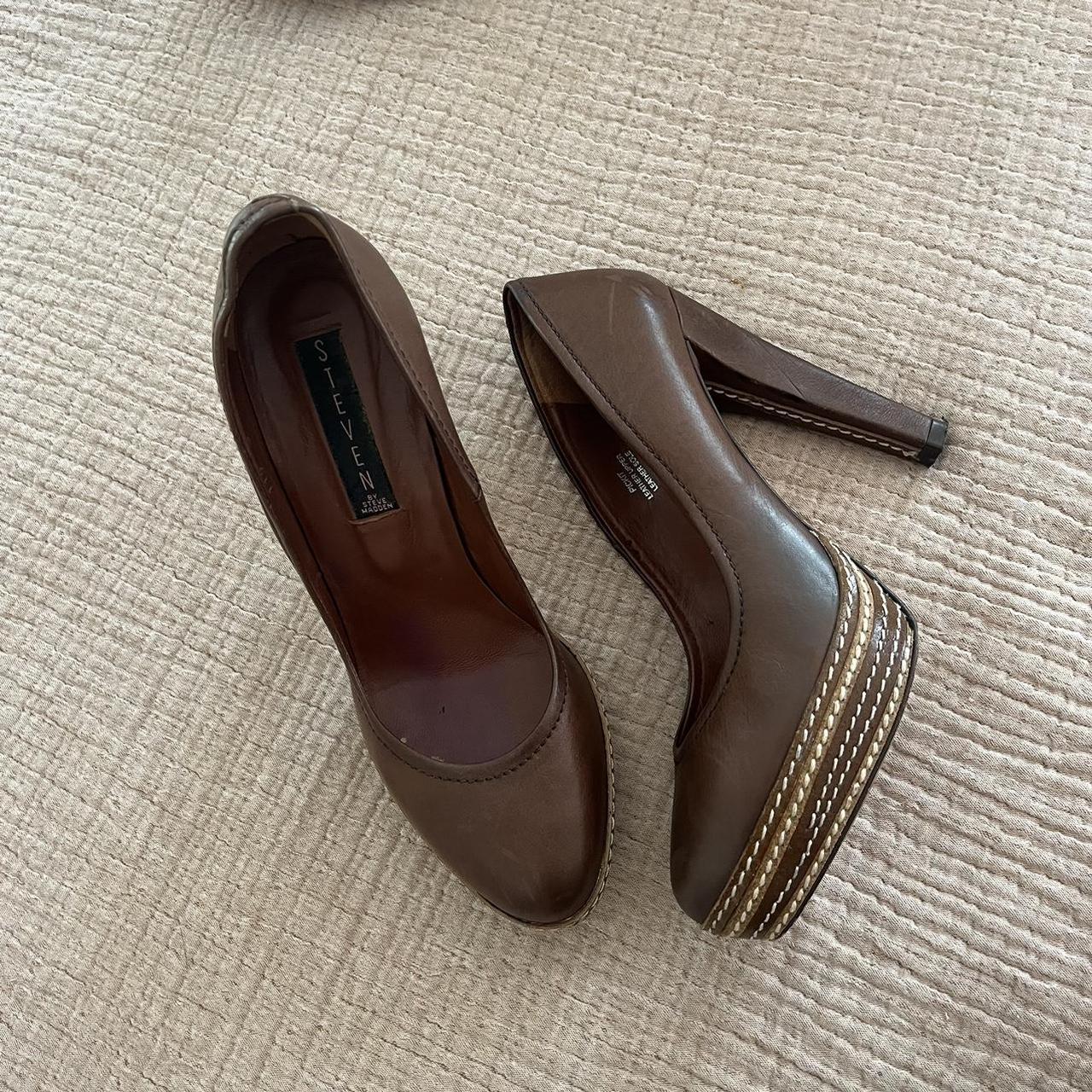 Steve Madden Brown pumps size 8 Made in. Depop