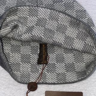 Louis Vuitton Black/Gray Checkered Beanie One size, - Depop