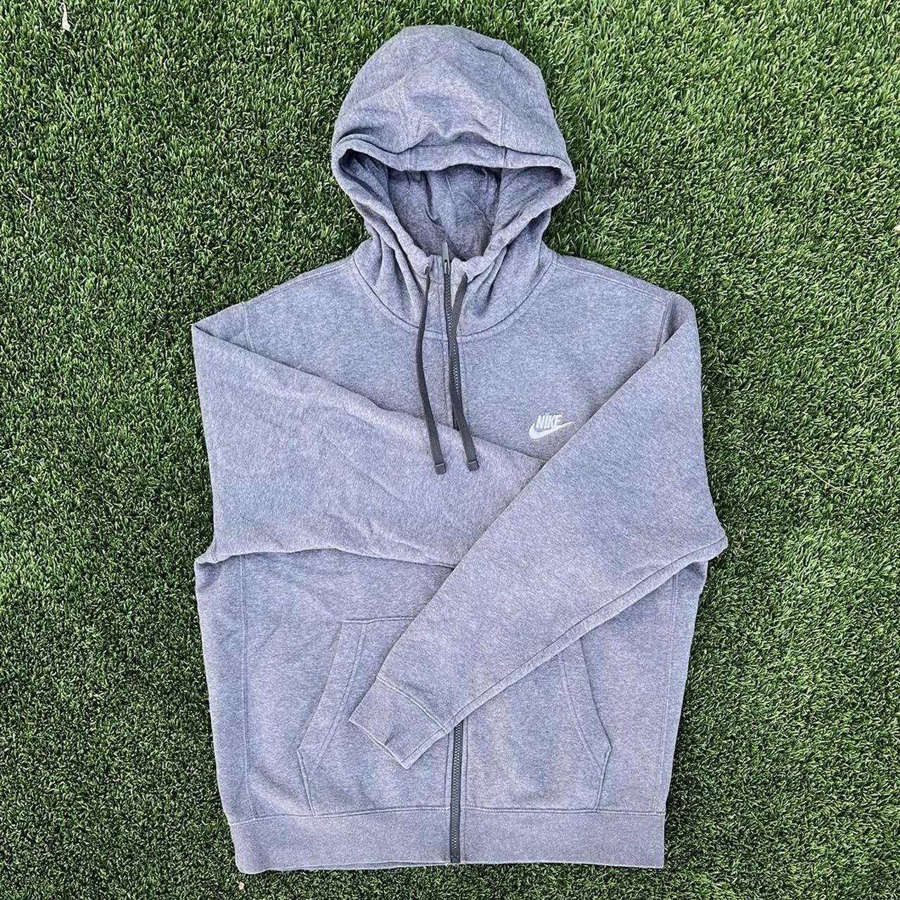 mens grey nike zip up hoodie