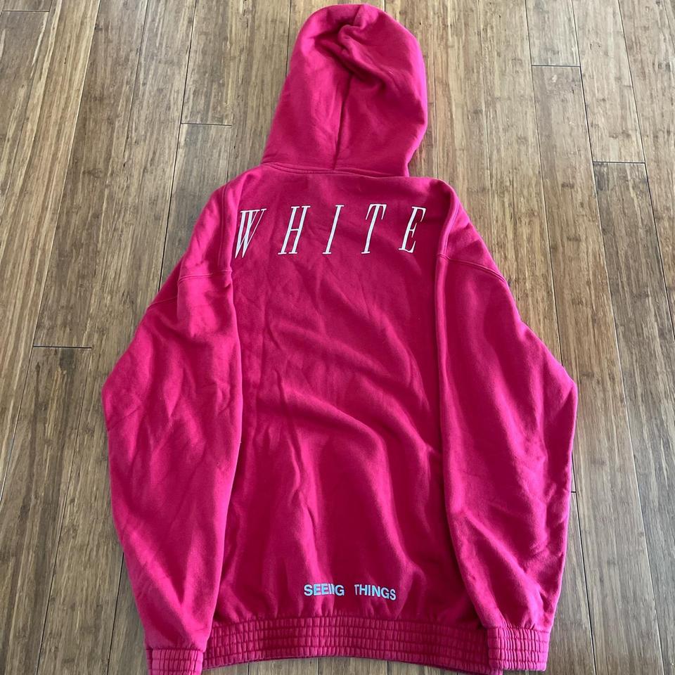 OFF-WHITE BURGUNDY DIAG, VIRGIL ABLOH hoodie. | Depop