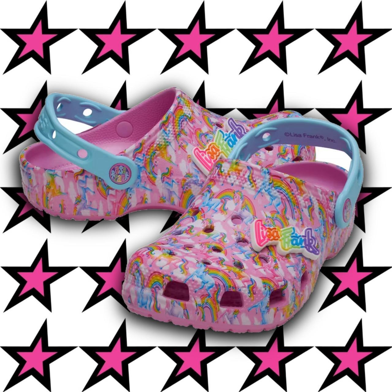 Lisa Frank X Crocs Classic Clog Shoes Neon - Depop