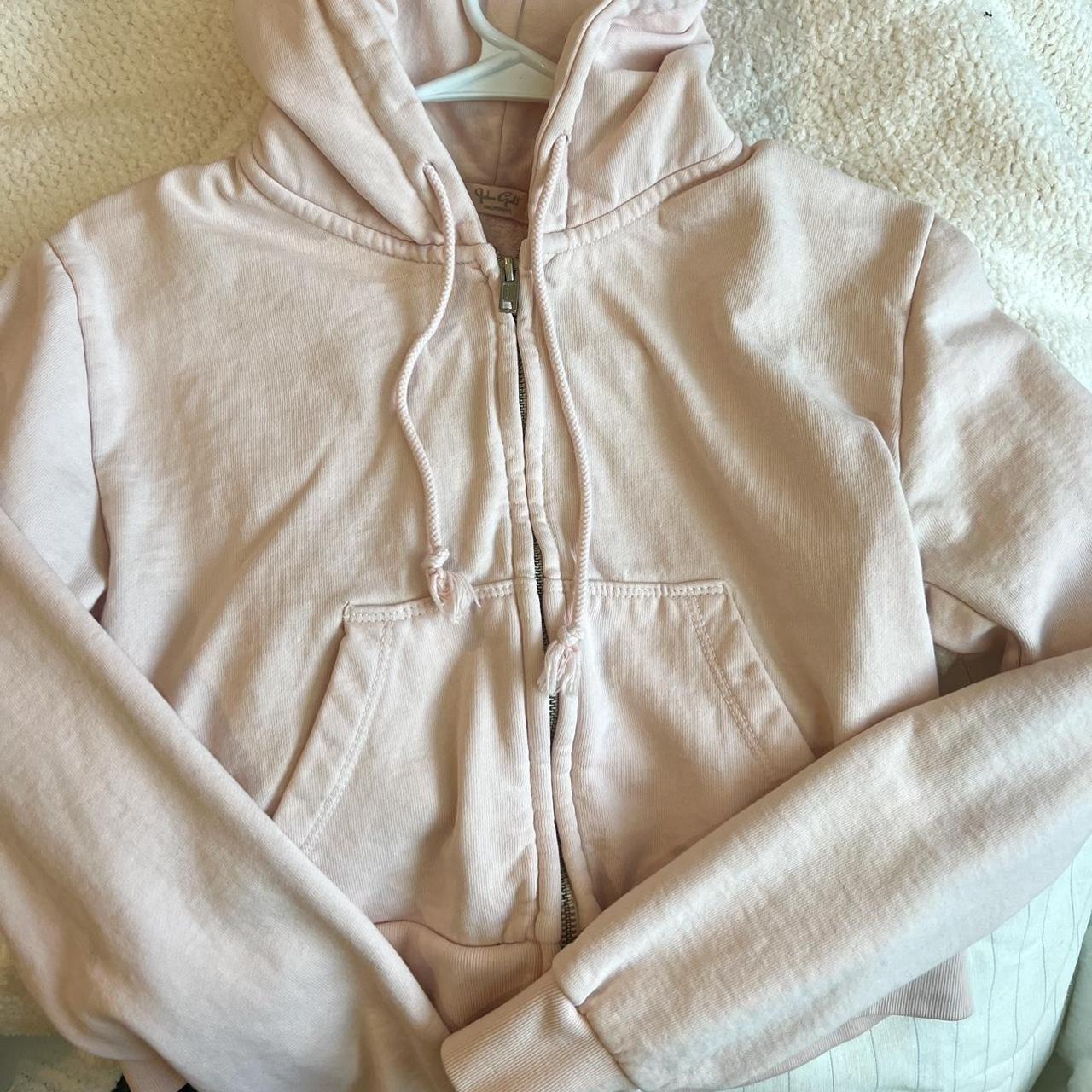 Brandy Melville Women's Pink Hoodie | Depop