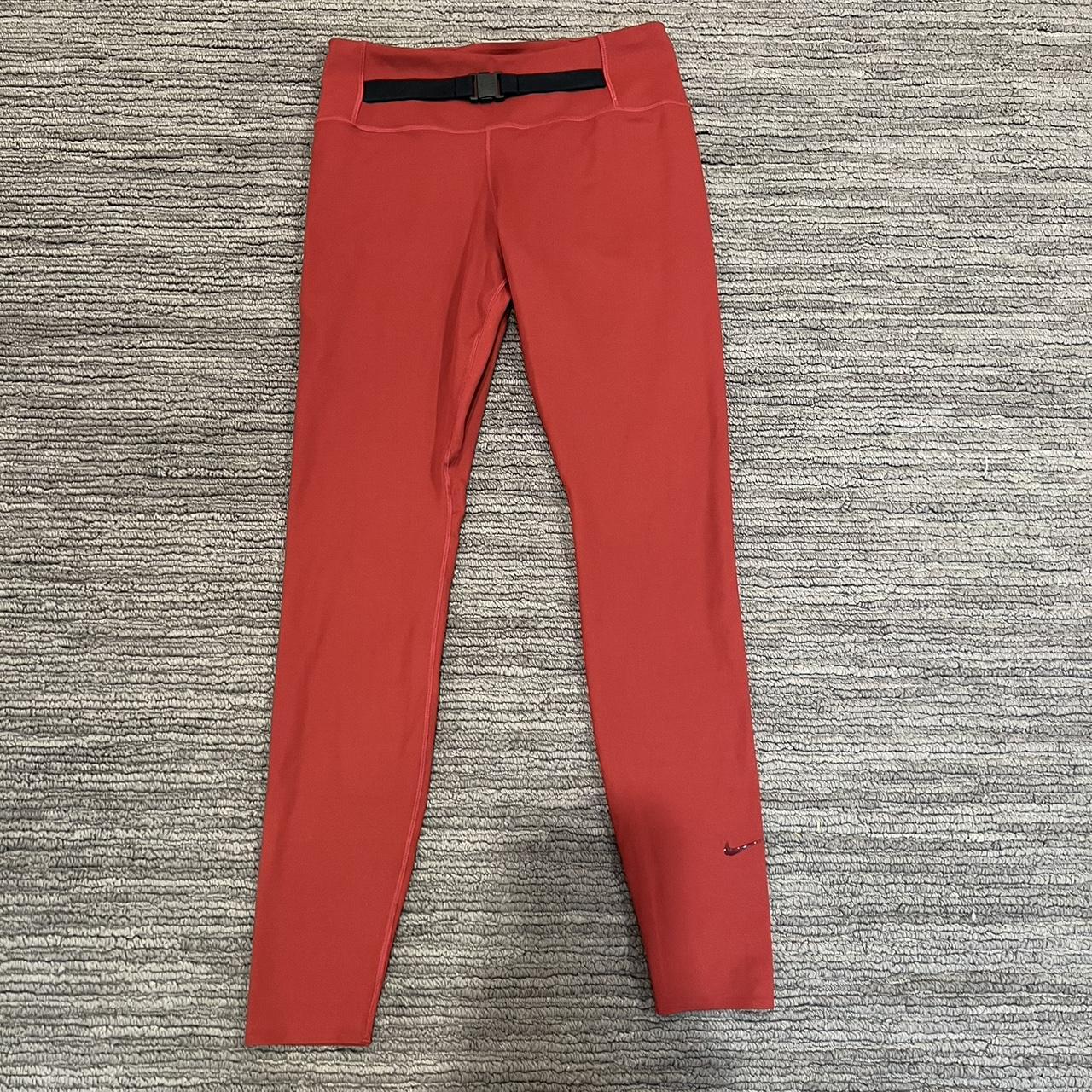 red nike leggins