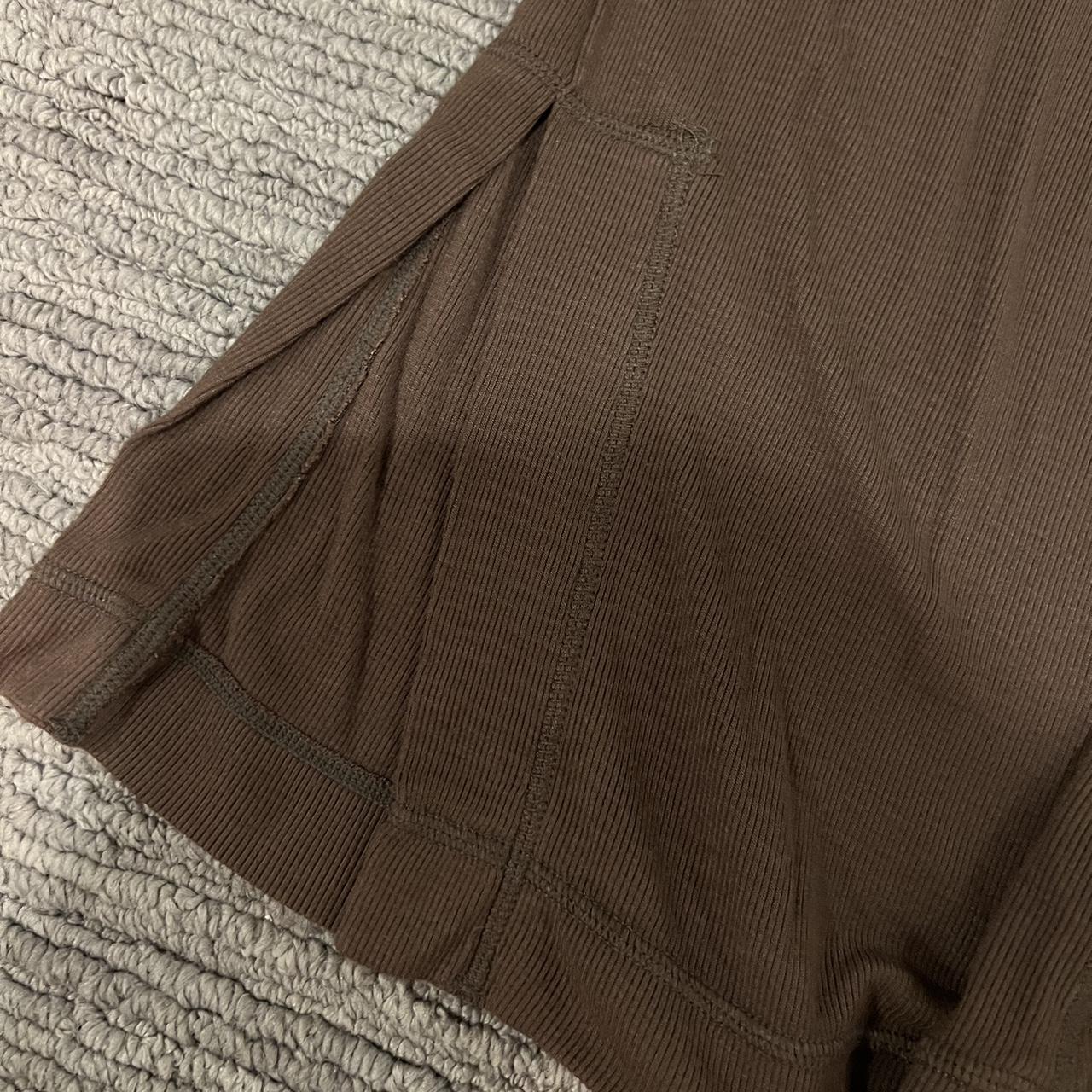 Urban Outfitters brown comfy pants with a slit…... - Depop