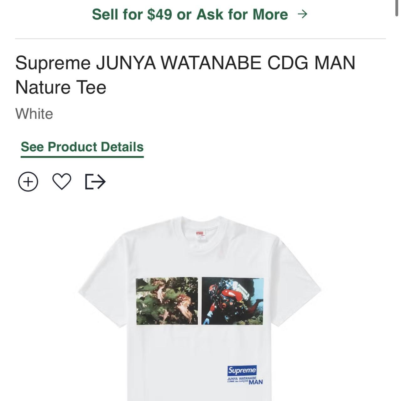 Supreme Tee Junya Watanabe collab Used a little bit - Depop