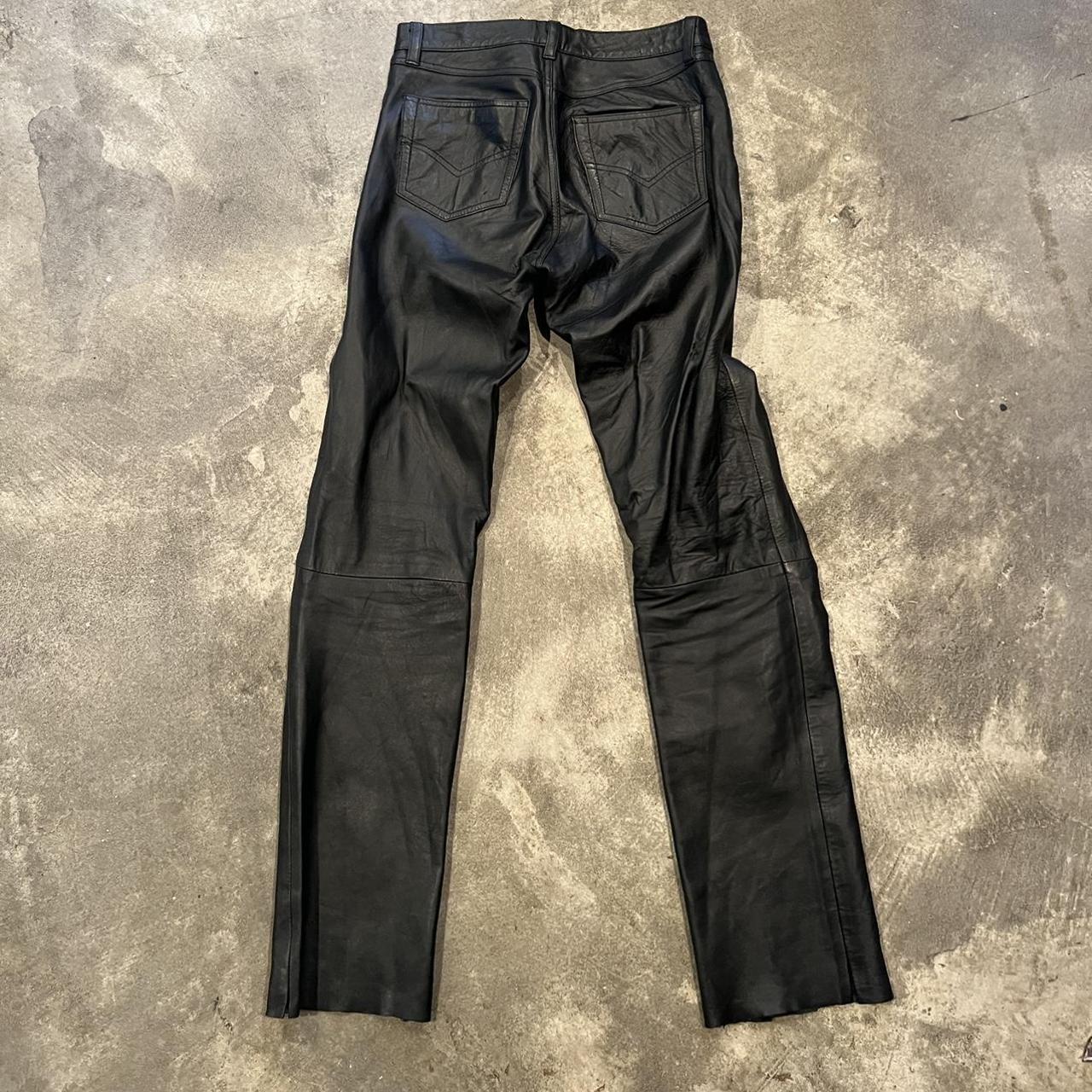 Vintage leather pants, Great quality Worn once,... - Depop