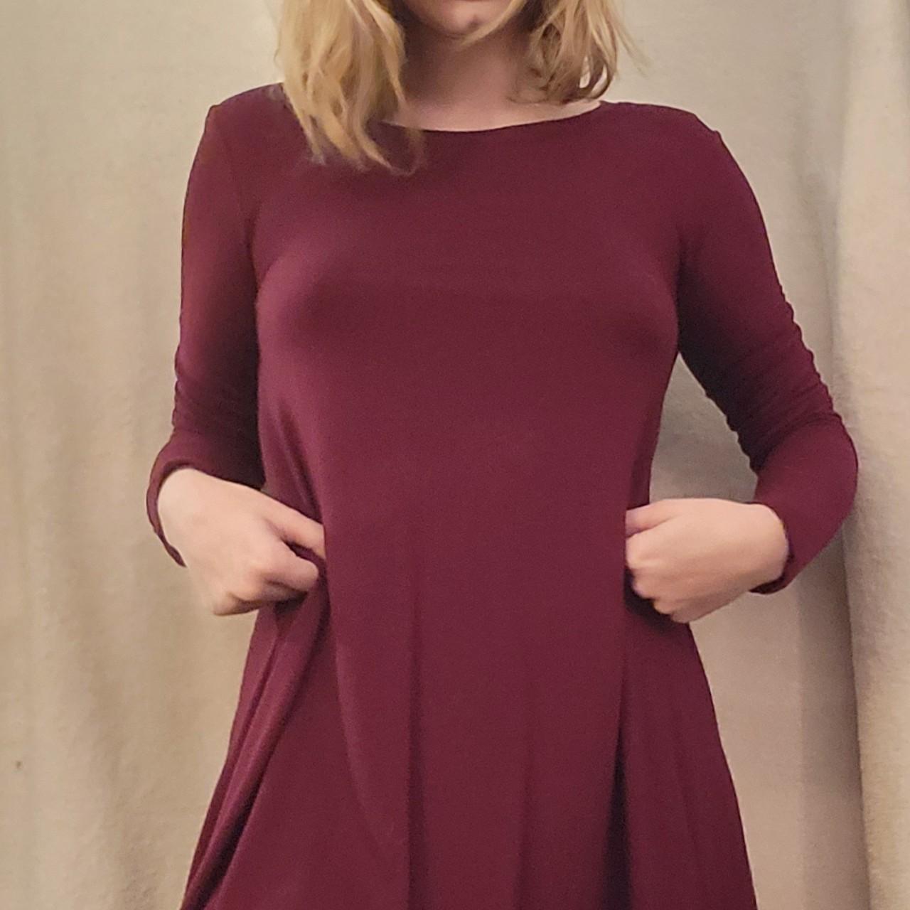 Burgundy 2024 loose dress