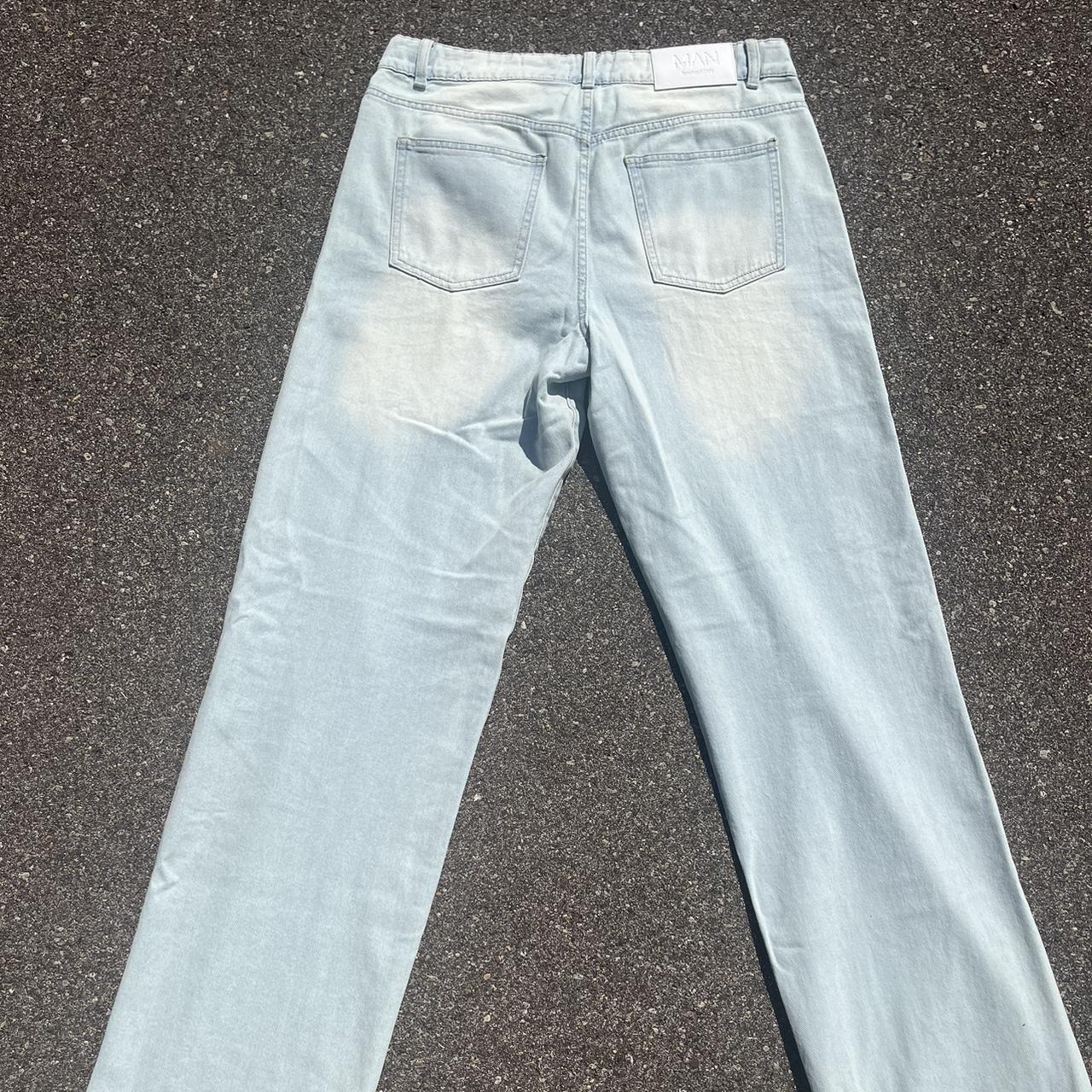 BoohooMAN baggy light wash jeans Brand new Only... - Depop