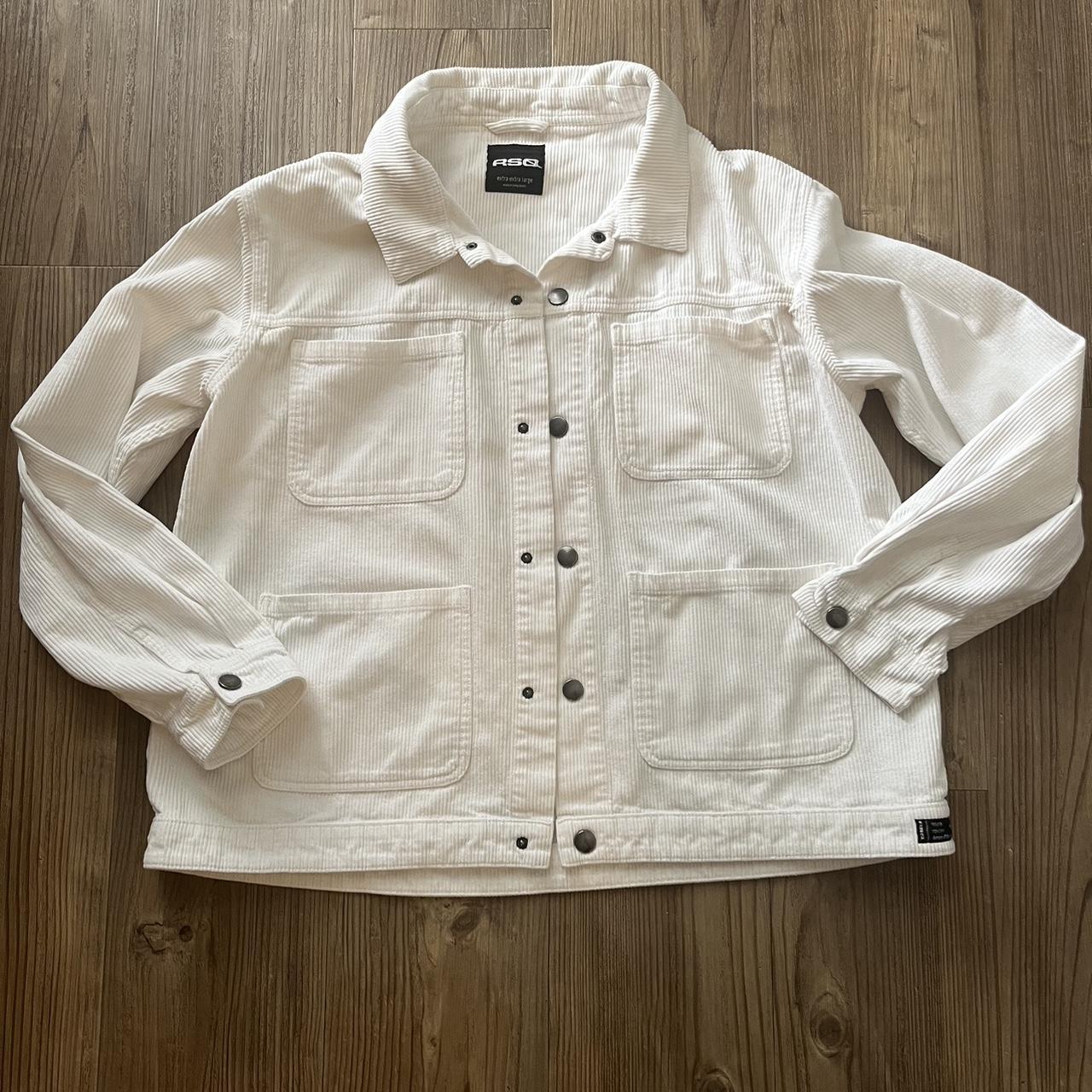 RSQ MEN WHITE CORDUROY JACKET MEN