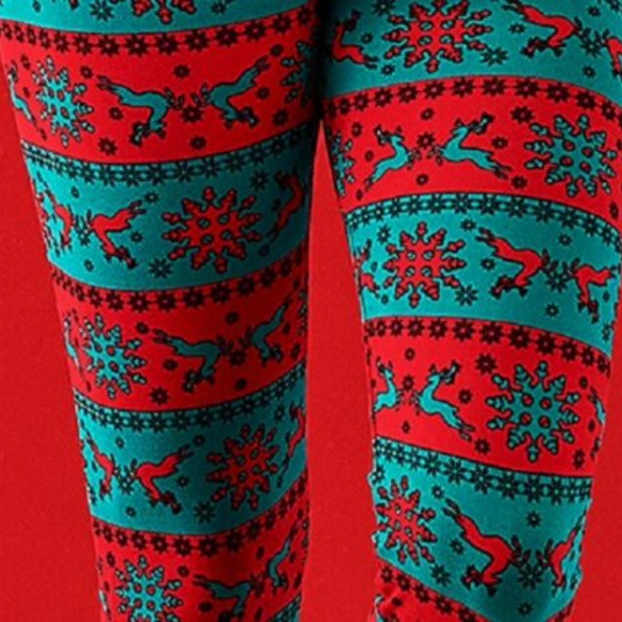 NEW Reindeer Holiday Super Soft Leggings in women's - Depop