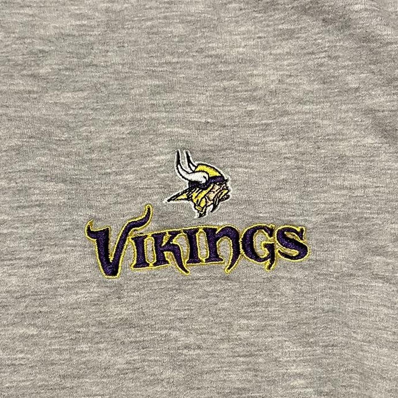 Vintage grey Minnesota Vikings hoodie with Sport... - Depop