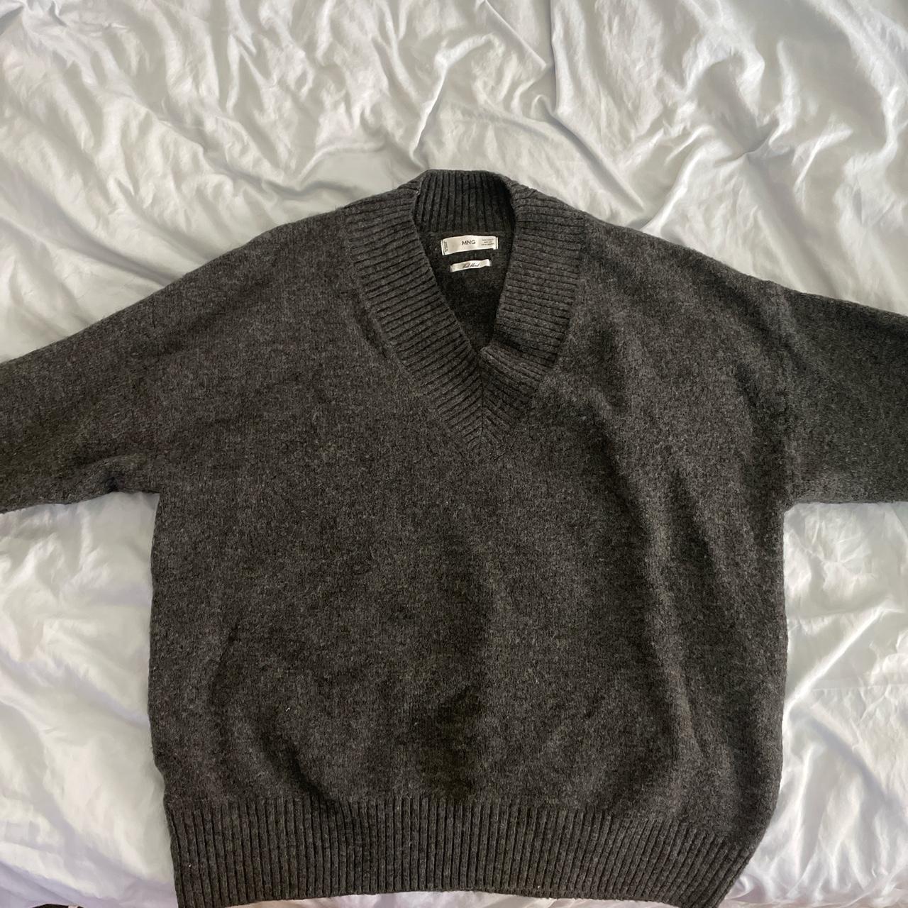 Mango Women's Grey Jumper | Depop