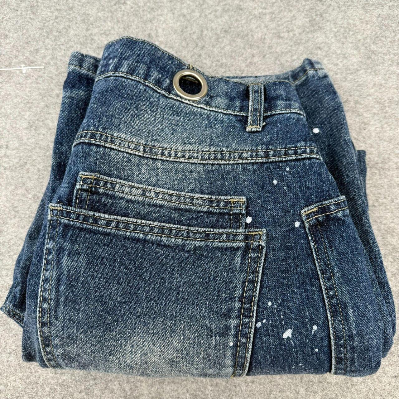 Flamingals Jeans Women Large Wide Leg Mid Waist... | Depop