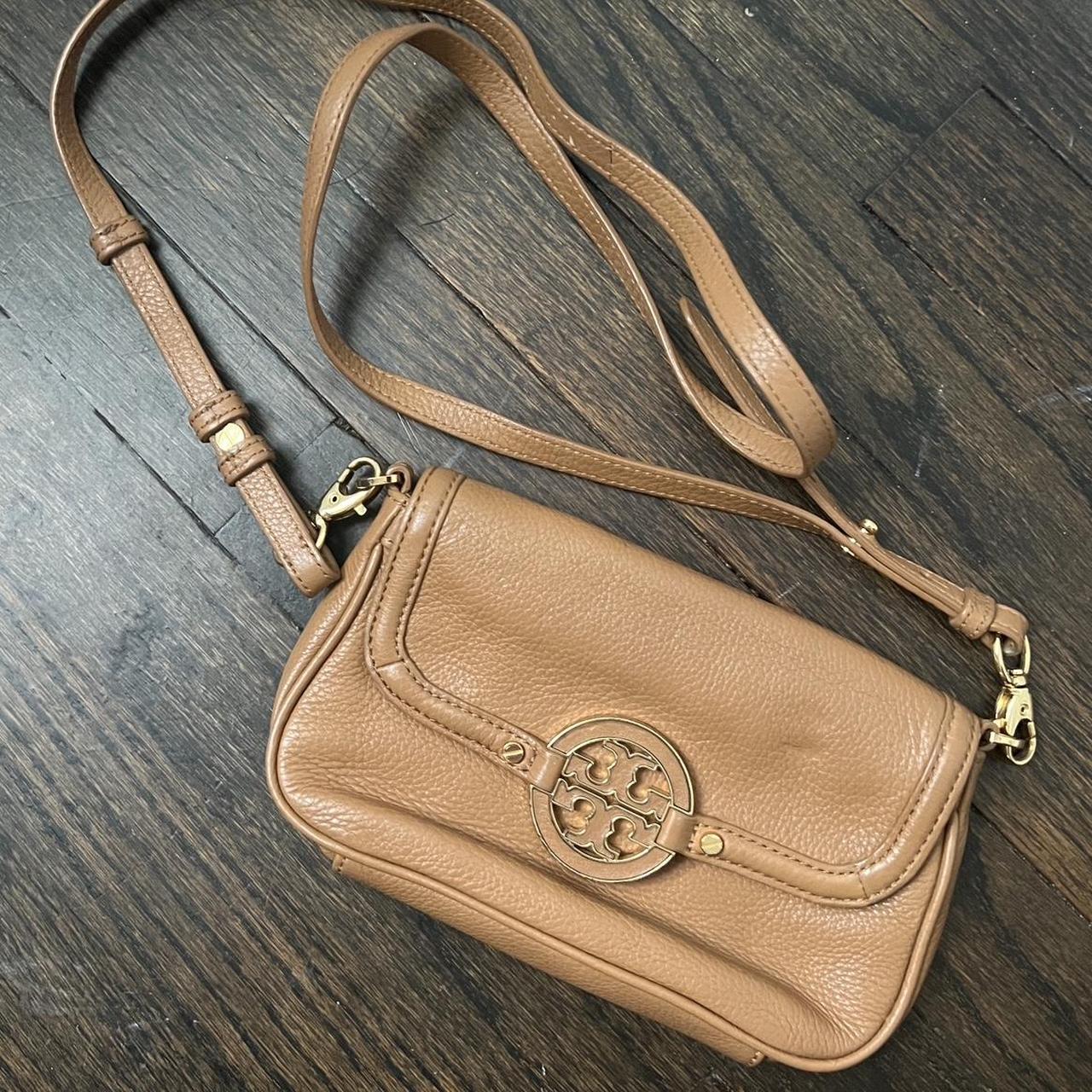 Tory Burch Tan Leather Crossbody Bag Depop 7917