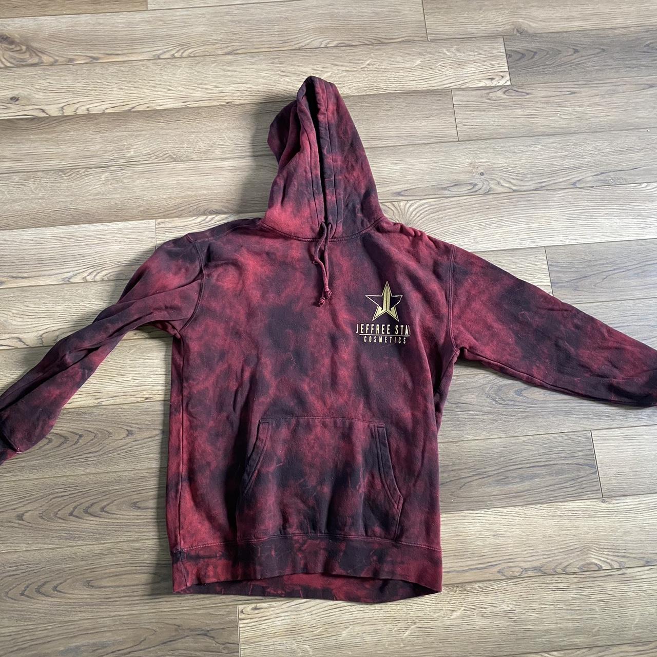 Jeffrey star cosmetics oxblood tie dye hoodie size. Depop