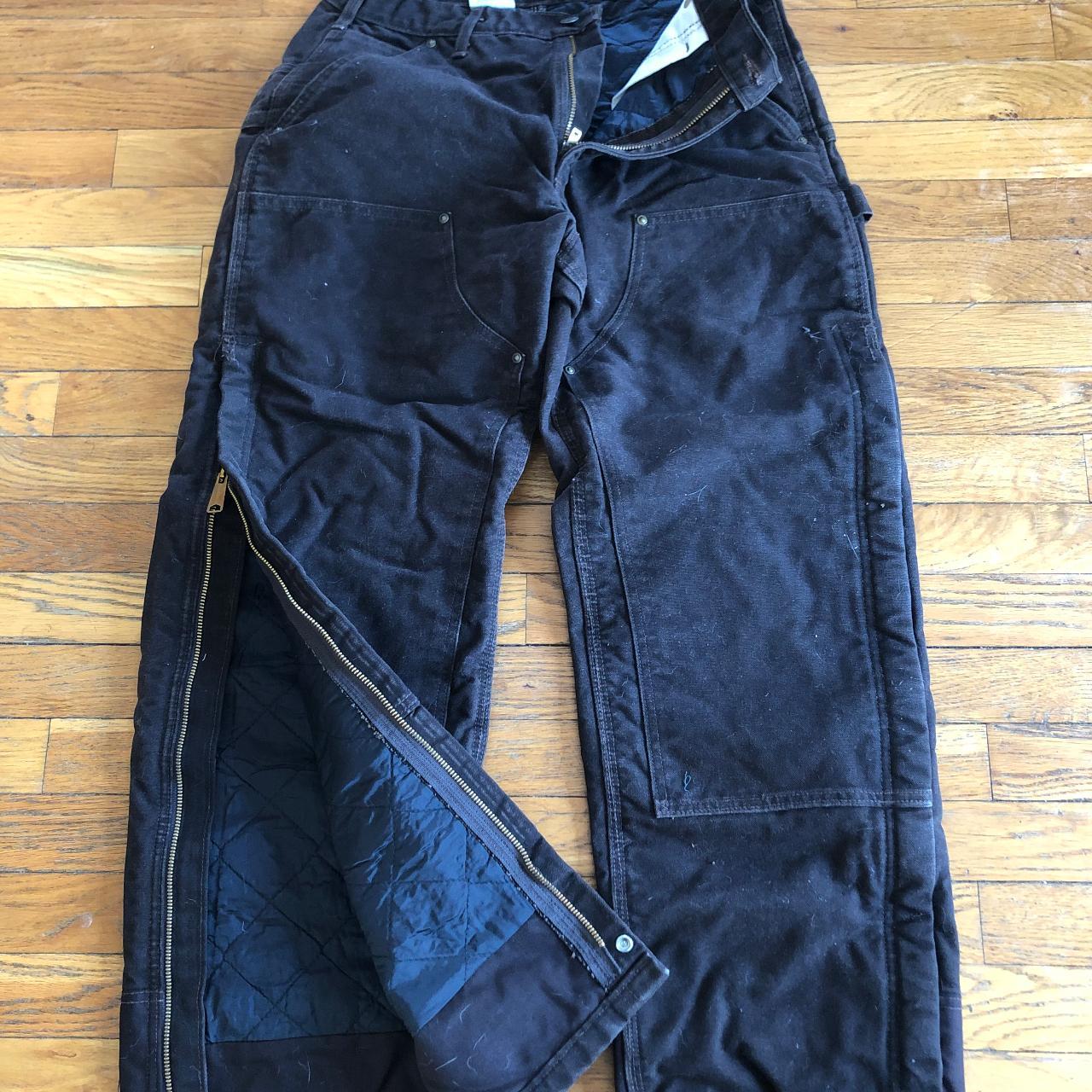 Carhartt Men's Insulated Work Pants Gently used,... Depop